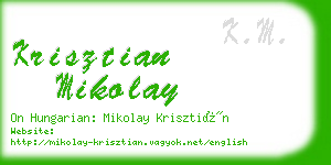 krisztian mikolay business card